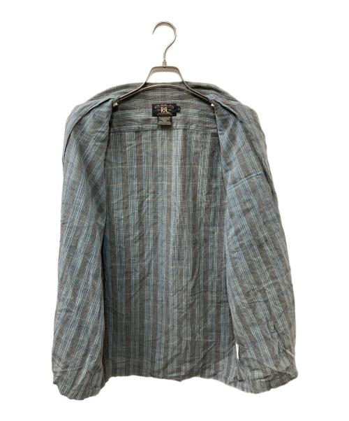 RRL（ダブルアールエル）RRL (ダブルアールエル) チェックオープンカラーシャツ グレー サイズ:Lの古着・服飾アイテム