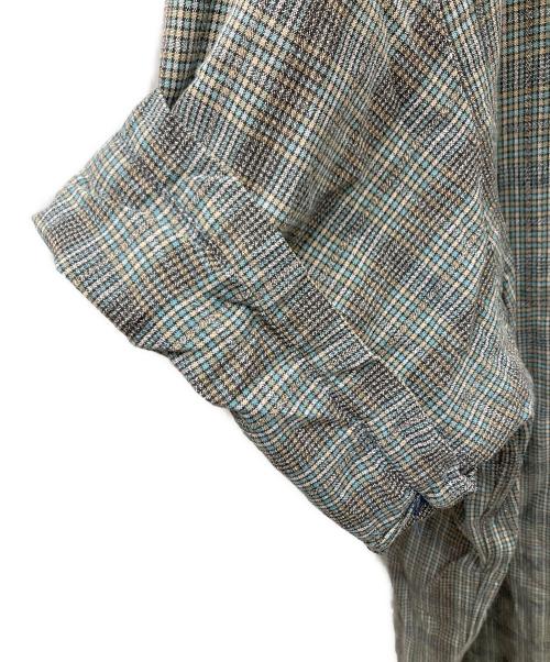 RRL（ダブルアールエル）RRL (ダブルアールエル) チェックオープンカラーシャツ グレー サイズ:Lの古着・服飾アイテム