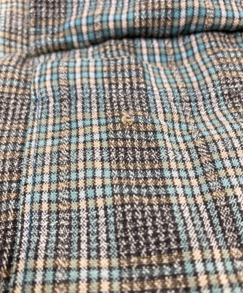 RRL（ダブルアールエル）RRL (ダブルアールエル) チェックオープンカラーシャツ グレー サイズ:Lの古着・服飾アイテム