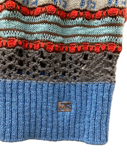 MAISON SPECIAL（メゾンスペシャル）MAISON SPECIAL (メゾンスペシャル) Multicolor Knit Vest ニットベスト ブルー サイズ:Freeの古着・服飾アイテム