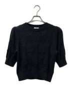 LANVIN en Bleuランバンオンブルー）の古着「ハートデザインニット」｜ブラック