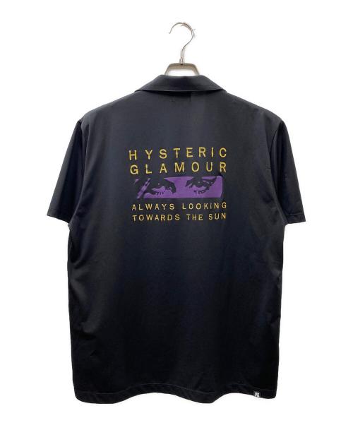 Hysteric Glamour（ヒステリックグラマー）Hysteric Glamour (ヒステリックグラマー) バックプリントオープンカラーシャツ ブラック サイズ:Lの古着・服飾アイテム