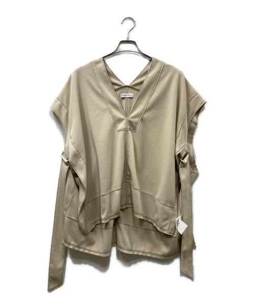 MAISON SPECIAL（メゾンスペシャル）MAISON SPECIAL (メゾンスペシャル) リブスムースステッチジレ ベージュ サイズ:FREEの古着・服飾アイテム