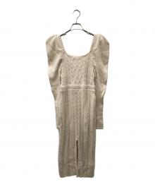 HER LIP TO（ハーリップトゥ）の古着「Bambina Cable Knit Dress ニットワンピース」｜アイボリー