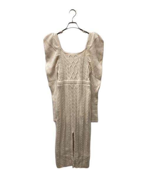 HER LIP TO（ハーリップトゥ）HER LIP TO (ハーリップトゥ) Bambina Cable Knit Dress ニットワンピース アイボリー サイズ:Sの古着・服飾アイテム
