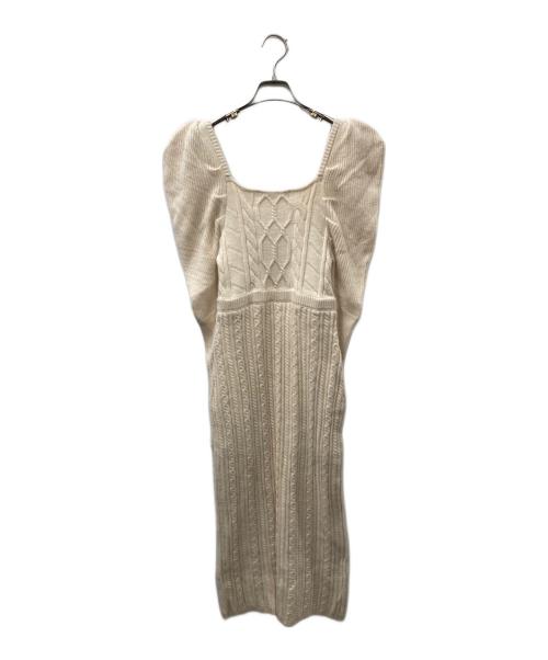 HER LIP TO（ハーリップトゥ）HER LIP TO (ハーリップトゥ) Bambina Cable Knit Dress ニットワンピース アイボリー サイズ:Sの古着・服飾アイテム