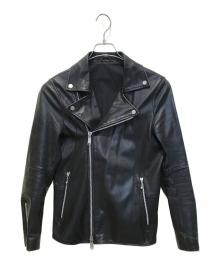 STUDIOUS（ステュディオス）の古着「レザージャケット」｜ブラック