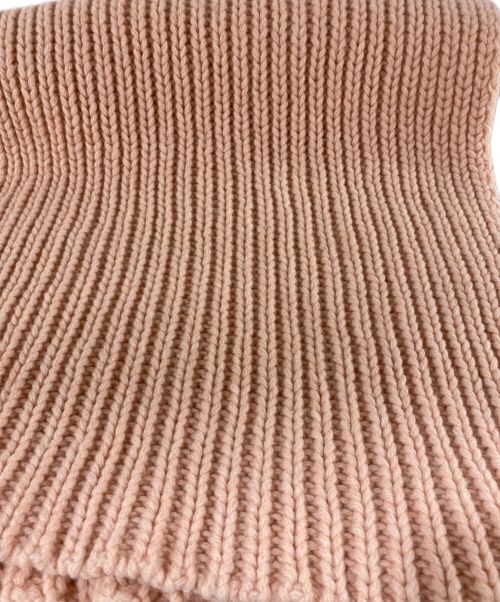 BASERANGE（ベースレンジ）BASERANGE (ベースレンジ) リブニットマフラー ピンク サイズ:FREEの古着・服飾アイテム