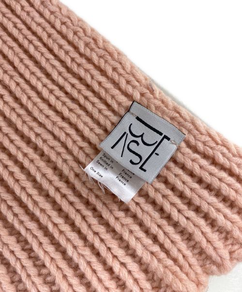 BASERANGE（ベースレンジ）BASERANGE (ベースレンジ) リブニットマフラー ピンク サイズ:FREEの古着・服飾アイテム