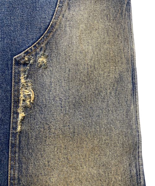 GIVENCHY（ジバンシィ）GIVENCHY (ジバンシィ) Distressed-Effect A-Line Midi Skirt デニムスカート インディゴ サイズ:36の古着・服飾アイテム