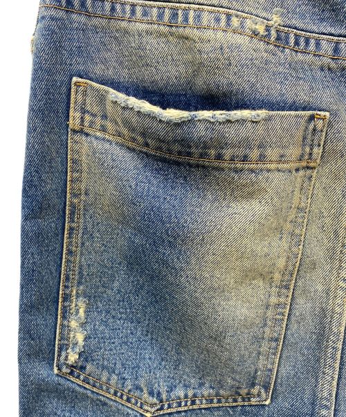 GIVENCHY（ジバンシィ）GIVENCHY (ジバンシィ) Distressed-Effect A-Line Midi Skirt デニムスカート インディゴ サイズ:36の古着・服飾アイテム