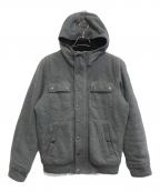 DIESELディーゼル）の古着「コーデュロイ切替フーデッドジャケット」｜グレー