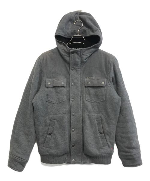 DIESEL（ディーゼル）DIESEL (ディーゼル) コーデュロイ切替フーデッドジャケット グレー サイズ:Lの古着・服飾アイテム