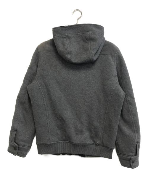 DIESEL（ディーゼル）DIESEL (ディーゼル) コーデュロイ切替フーデッドジャケット グレー サイズ:Lの古着・服飾アイテム