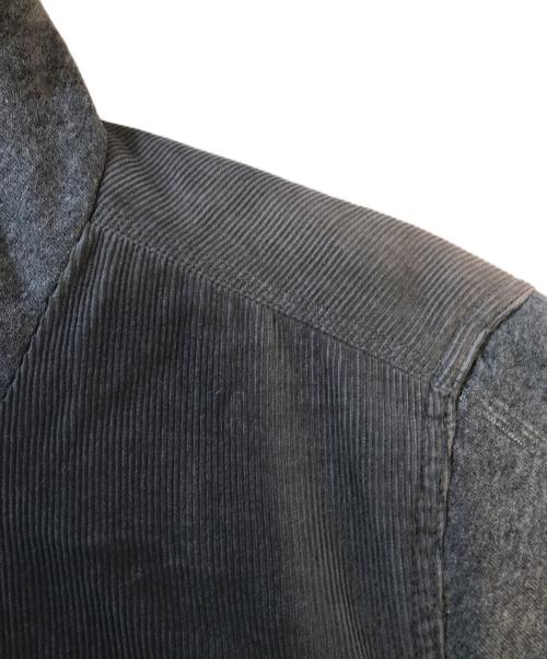 DIESEL（ディーゼル）DIESEL (ディーゼル) コーデュロイ切替フーデッドジャケット グレー サイズ:Lの古着・服飾アイテム