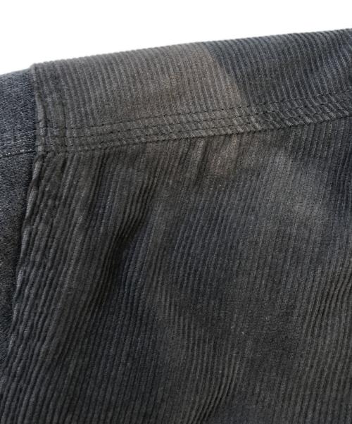 DIESEL（ディーゼル）DIESEL (ディーゼル) コーデュロイ切替フーデッドジャケット グレー サイズ:Lの古着・服飾アイテム