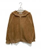 Graphpaperグラフペーパー）の古着「ウールボアジップパーカー」｜ベージュ