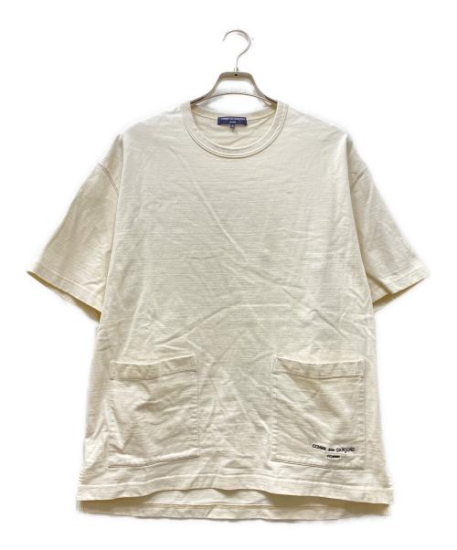 COMME des GARCONS HOMME（コムデギャルソン オム）COMME des GARCONS HOMME (コムデギャルソン オム) 綿度詰天竺ポケットTシャツ ホワイト サイズ:Ｌの古着・服飾アイテム