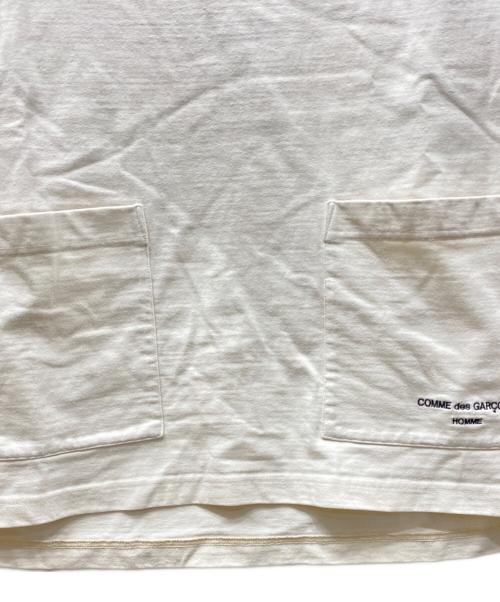 COMME des GARCONS HOMME（コムデギャルソン オム）COMME des GARCONS HOMME (コムデギャルソン オム) 綿度詰天竺ポケットTシャツ ホワイト サイズ:Ｌの古着・服飾アイテム