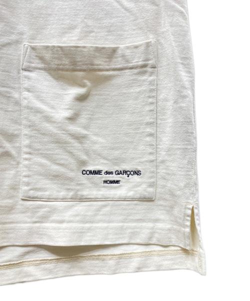 COMME des GARCONS HOMME（コムデギャルソン オム）COMME des GARCONS HOMME (コムデギャルソン オム) 綿度詰天竺ポケットTシャツ ホワイト サイズ:Ｌの古着・服飾アイテム