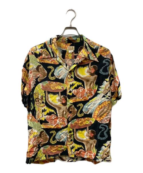Sun Surf（サンサーフ）Sun Surf (サンサーフ) Special Edition “MACINTOSH MENU” WAIKIKI SPORTS アロハシャツ ブラック サイズ:Ｍの古着・服飾アイテム