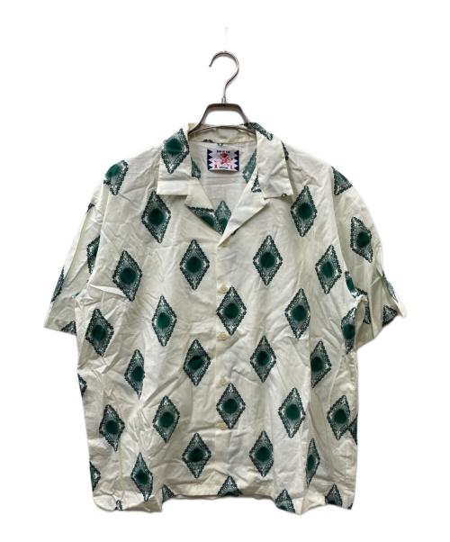 son of the cheese（（サノバチーズ））son of the cheese (（サノバチーズ）) SOTC Emblem Aloha Shirt オープンカラーシャツ グリーン サイズ:XLの古着・服飾アイテム