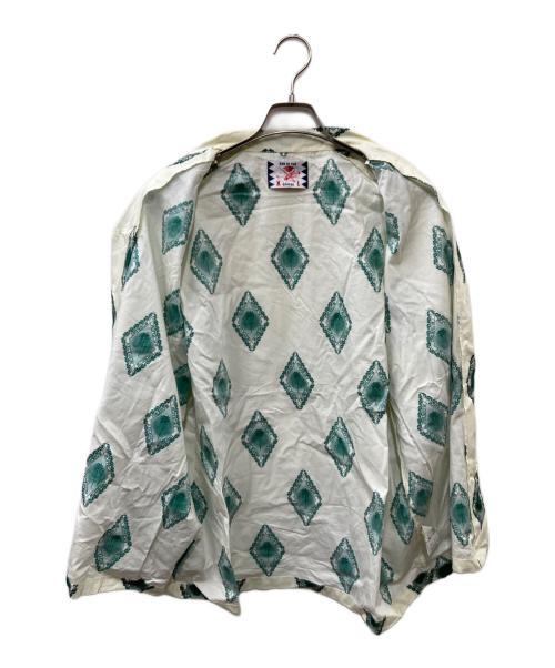 son of the cheese（（サノバチーズ））son of the cheese (（サノバチーズ）) SOTC Emblem Aloha Shirt オープンカラーシャツ グリーン サイズ:XLの古着・服飾アイテム