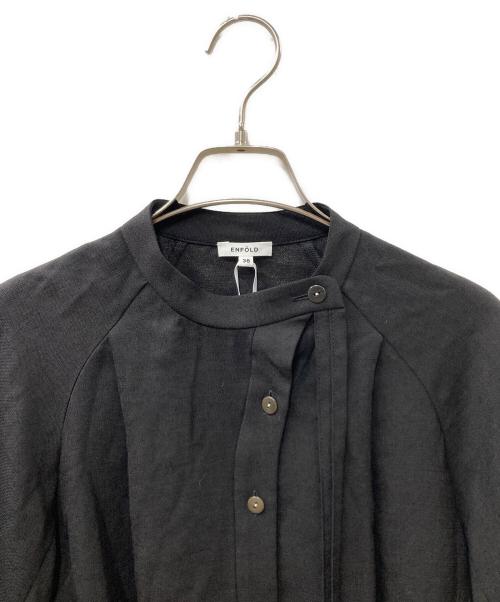 ENFOLD（エンフォルド）ENFOLD (エンフォルド) 24SS TWO-WAY NECK BLOUSE ブラウス ブラック サイズ:38 未使用品の古着・服飾アイテム