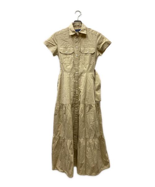 POLO RALPH LAUREN（ポロ・ラルフローレン）POLO RALPH LAUREN (ポロ・ラルフローレン) シャツワンピース ベージュ サイズ:2の古着・服飾アイテム