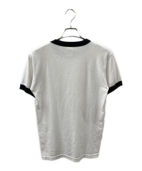 ALSTYLE APPAREL & ACTIVEWEAR（アレスタイルアパレル＆アクティブウェア）ALSTYLE APPAREL & ACTIVEWEAR (アレスタイルアパレル＆アクティブウェア) リンガーTee ホワイト×ブラック サイズ:Sの古着・服飾アイテム