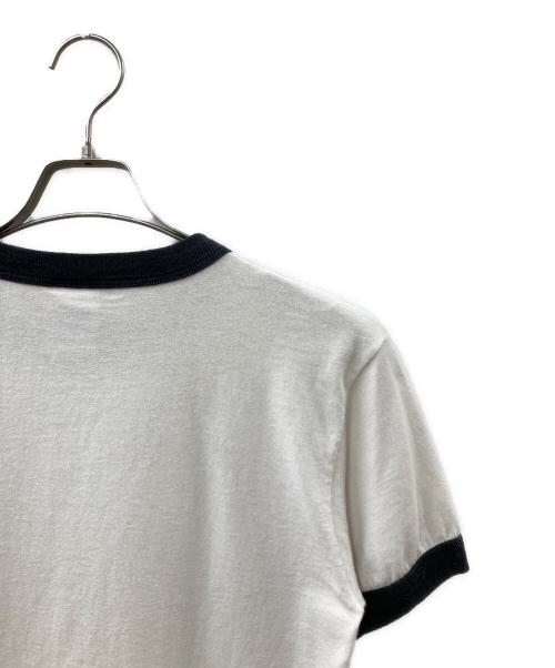 ALSTYLE APPAREL & ACTIVEWEAR（アレスタイルアパレル＆アクティブウェア）ALSTYLE APPAREL & ACTIVEWEAR (アレスタイルアパレル＆アクティブウェア) リンガーTee ホワイト×ブラック サイズ:Sの古着・服飾アイテム