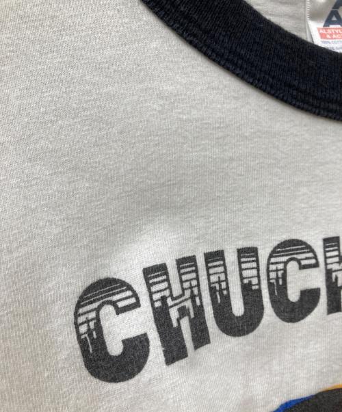 ALSTYLE APPAREL & ACTIVEWEAR（アレスタイルアパレル＆アクティブウェア）ALSTYLE APPAREL & ACTIVEWEAR (アレスタイルアパレル＆アクティブウェア) リンガーTee ホワイト×ブラック サイズ:Sの古着・服飾アイテム