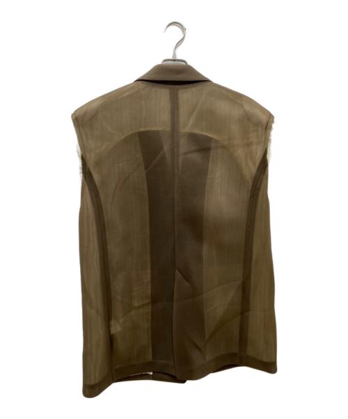 MAISON SPECIAL（メゾンスペシャル）MAISON SPECIAL (メゾンスペシャル) See-through Gilet ブラウン サイズ:Freeの古着・服飾アイテム