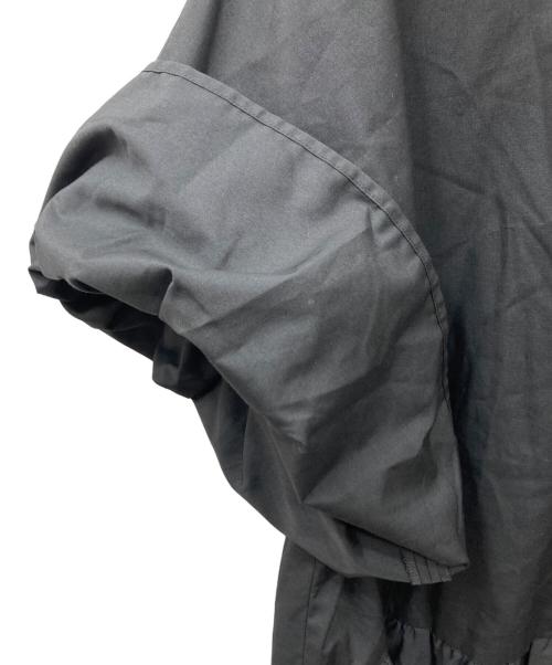 ESTNATION（エストネーション）ESTNATION (エストネーション) フリルギャザーボリュームブラウス ブラック サイズ:Freeの古着・服飾アイテム