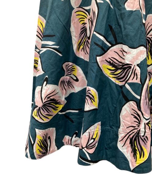 MARNI（マルニ）MARNI (マルニ) 花柄半袖ワンピース グリーン×ピンク サイズ:40の古着・服飾アイテム