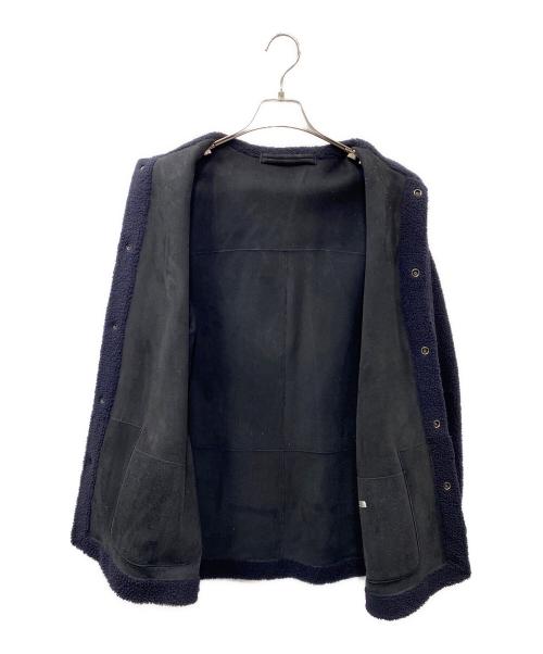 COMOLI（コモリ）COMOLI (コモリ) LACON COACH JACKET ラコン ラムレザームートンコーチジャケット ネイビー サイズ:SIZE1の古着・服飾アイテム