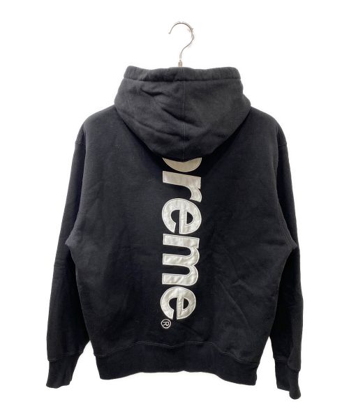 SUPREME（シュプリーム）Supreme (シュプリーム) 22FW Satin Applique Hooded Sweatshirt ブラック サイズ:SIZE Mの古着・服飾アイテム