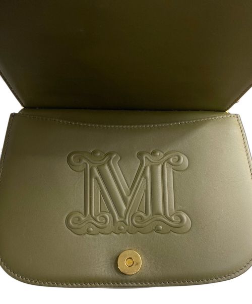 MaxMara（マックスマーラ）MaxMara (マックスマーラ) 型押しショルダーバッグ グリーンの古着・服飾アイテム