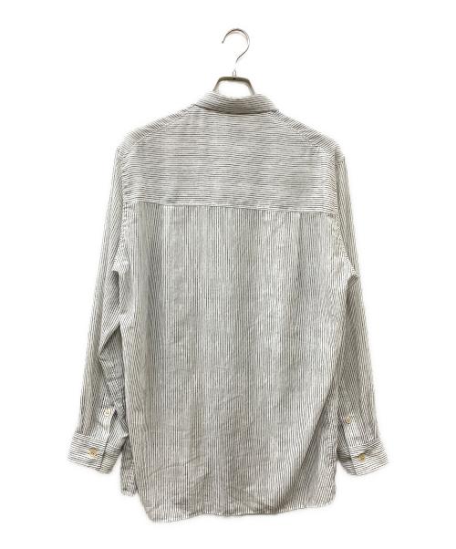 BED J.W. FORD（ベッドフォード）BED J.W. FORD (ベッドフォード) ストライプシャツ ホワイト×ネイビー サイズ:SIZE 0の古着・服飾アイテム