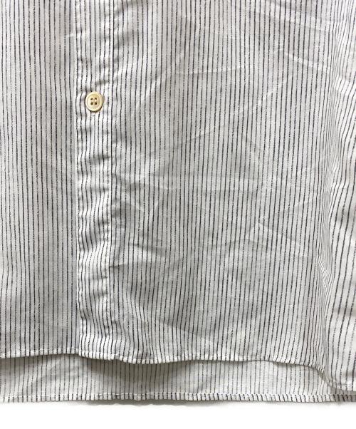 BED J.W. FORD（ベッドフォード）BED J.W. FORD (ベッドフォード) ストライプシャツ ホワイト×ネイビー サイズ:SIZE 0の古着・服飾アイテム