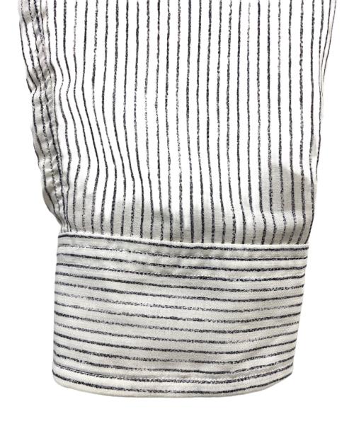 BED J.W. FORD（ベッドフォード）BED J.W. FORD (ベッドフォード) ストライプシャツ ホワイト×ネイビー サイズ:SIZE 0の古着・服飾アイテム