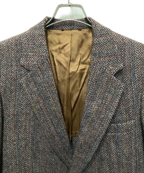 Harris Tweed（ハリスツイード）Harris Tweed (ハリスツイード) Stafford (スタッフォード) ヘリンボーン ウールツイードテーラードジャケット ブラウン サイズ:不明の古着・服飾アイテム