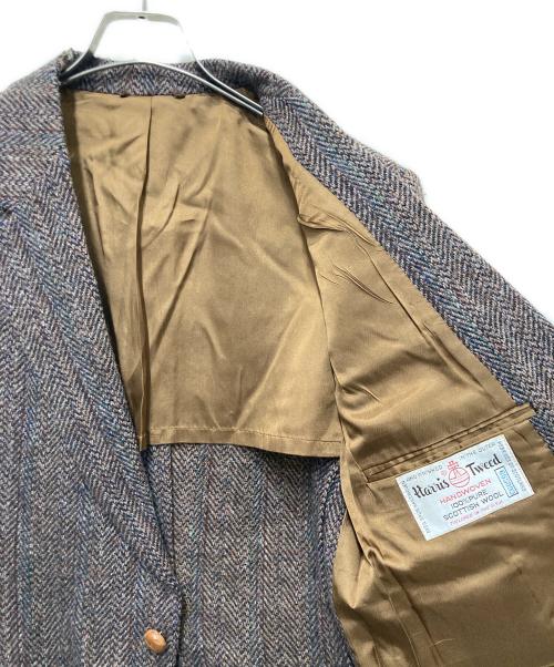 Harris Tweed（ハリスツイード）Harris Tweed (ハリスツイード) Stafford (スタッフォード) ヘリンボーン ウールツイードテーラードジャケット ブラウン サイズ:不明の古着・服飾アイテム
