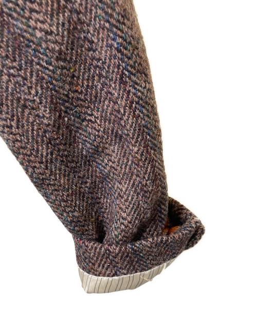 Harris Tweed（ハリスツイード）Harris Tweed (ハリスツイード) Stafford (スタッフォード) ヘリンボーン ウールツイードテーラードジャケット ブラウン サイズ:不明の古着・服飾アイテム