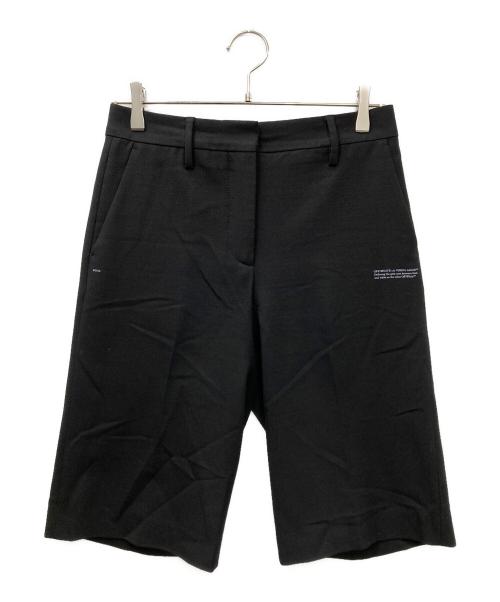 OFFWHITE（オフホワイト）OFFWHITE (オフホワイト) Logo Print Bermuda Shorts ハーフパンツ ブラック サイズ:SIZE 38の古着・服飾アイテム