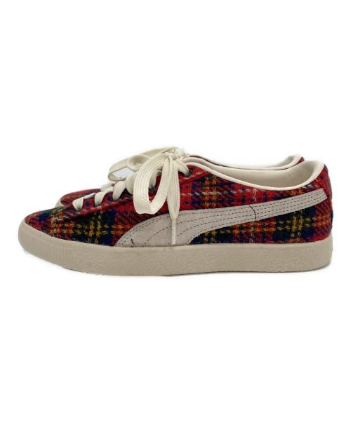 PUMA（プーマ）PUMA (プーマ) Harris Tweed (ハリスツイード) SUEDE VTG HARRIS TWEED レッド×ネイビー サイズ:24.5 未使用品の古着・服飾アイテム