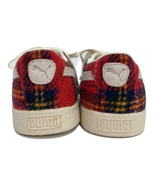 PUMA（プーマ）PUMA (プーマ) Harris Tweed (ハリスツイード) SUEDE VTG HARRIS TWEED レッド×ネイビー サイズ:24.5 未使用品の古着・服飾アイテム