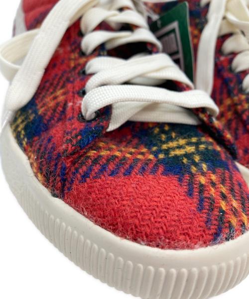 PUMA（プーマ）PUMA (プーマ) Harris Tweed (ハリスツイード) SUEDE VTG HARRIS TWEED レッド×ネイビー サイズ:24.5 未使用品の古着・服飾アイテム