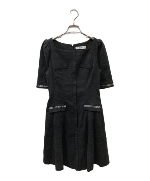 HER LIP TO（ハーリップトゥ）Her lip to (ハーリップトゥ) Canal Tweed Mini Dress ブラック サイズ:Sの古着・服飾アイテム