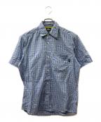 stussyステューシー）の古着「S/Sチェックシャツ」｜ブルー×グリーン